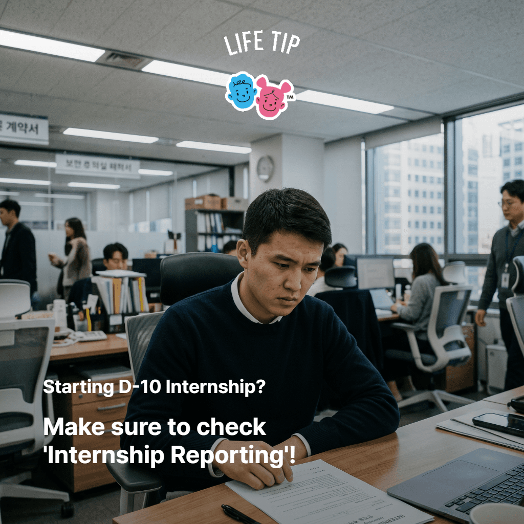 [Visa] If you’re starting an internship on a D-10-1 visa, make sure to check the “internship notification”!